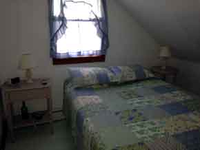 View of Acadia Memories rental vacation cottage queen bedroom, one of three bedrooms